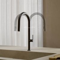 Vorschau: Kludi AUREA Küchenarmatur mit ausziehbarer Brause 558526675 schwarz matt