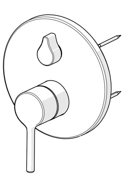 Hansa Hansavantis Wannen- und Brausebatterie Fertigmontageset, schwarz matt
