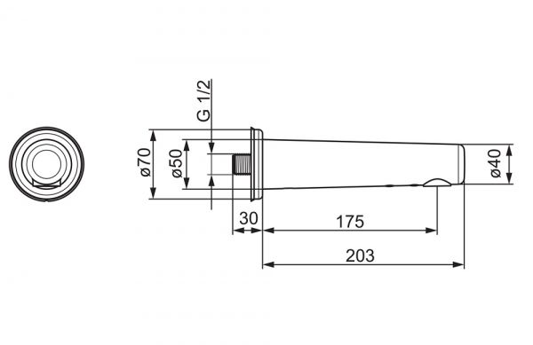 Hansa Hansaelectra Waschtisch-Elektronik-Batterie, Batteriebetrieb 3V, 175mm, chrom