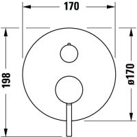 Vorschau: Duravit Circle Einhebel-Wannenmischer Unterputz für 2 Verbraucher rund, chrom CE5210012010