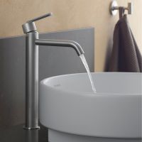 Duravit Balcoon Waschtischarmatur XL, edelstahl gebürstet BA1043002070