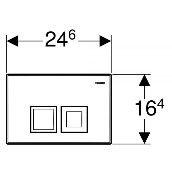 Geberit Delta50 Betätigungsplatte, für 2-Mengen-Spülung