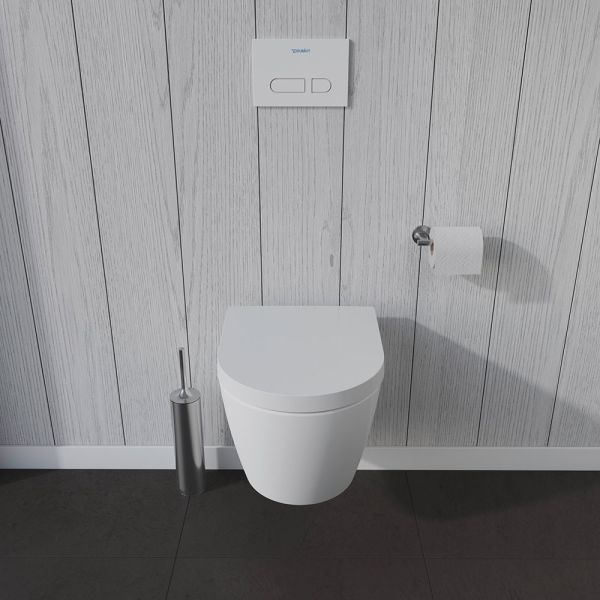 Duravit ME by Starck Wand-WC Tiefspüler, rimless, Compact, 37x48cm, weiß