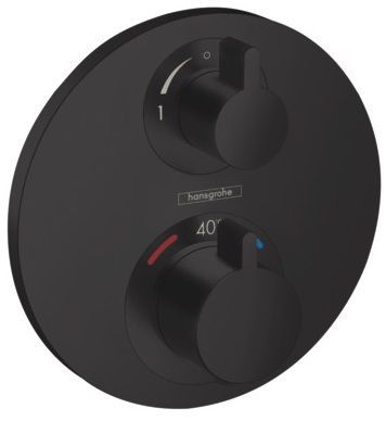 Hansgrohe Ecostat S Thermostat Unterputz für 2 Verbraucher polished mattschwarz 15758670