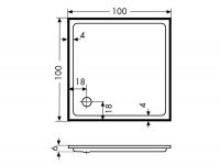 Vorschau: Polypex F 100 Duschwanne 100x100x6cm