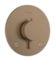 Vorschau: hansgrohe Ecostat Comfort S Thermostat Unterputz für 2 Funktionen brushed bronze 33715140