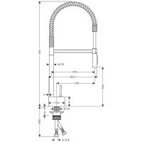 Vorschau: AXOR StarckKüchenarmatur 240 Semi-Pro Eco, chrom 12803000