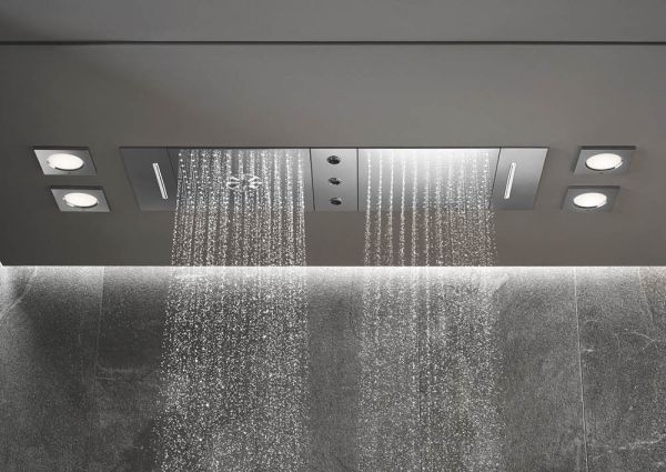 Grohe Rainshower Aqua Duo Deckenbrause inkl. Rohbau-Set, 2 Strahlarten, chrom