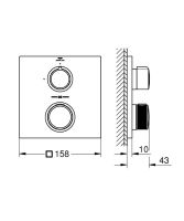 Vorschau: Grohe Allure Unterputz-Thermostat, 1 Verbraucher, eckig