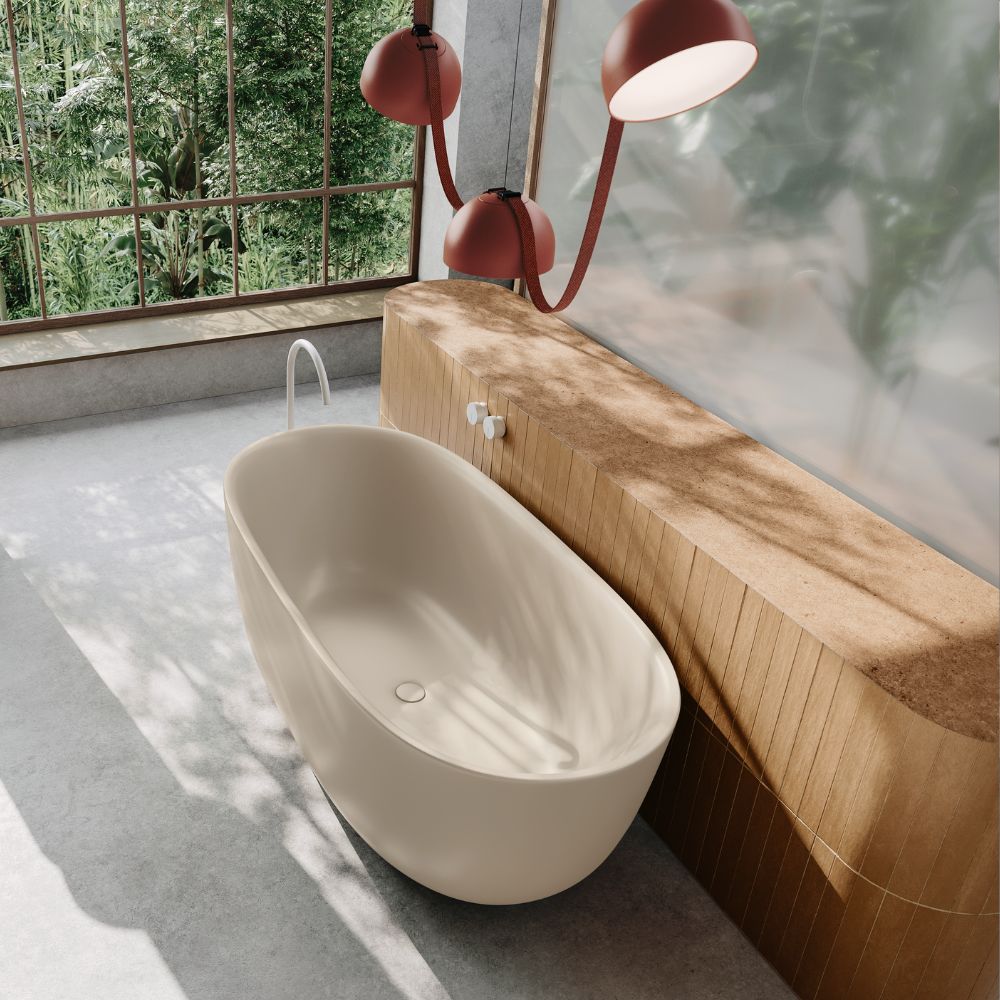 Kaldewei Meisterstück Oyo Duo 1050-4034 Badewanne freistehend oval 163x77cm warm beige 20