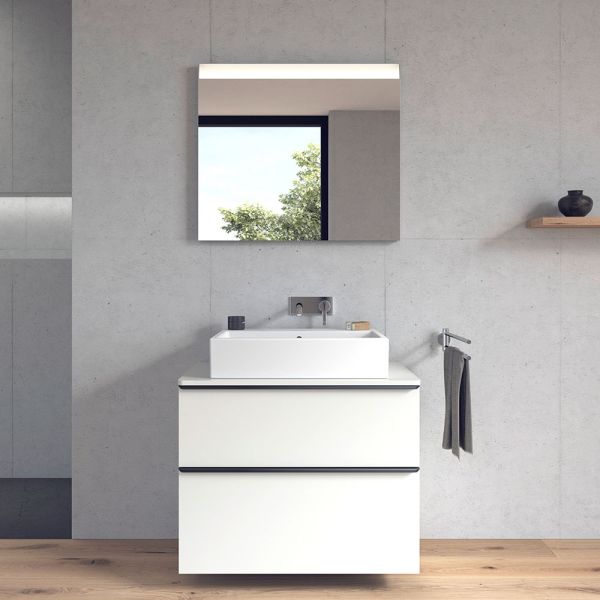 Duravit Vero Air Waschtisch rechteckig 60x47cm, mit Überlauf, mit Wondergliss, weiß 23506000281