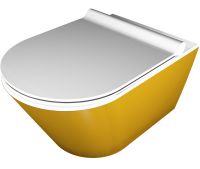 Catalano Zero Wand-WC newflush, Tiefspüler, spülrandlos, 55x35cm, gold-weiß CATAglaze+ VS55NRBO