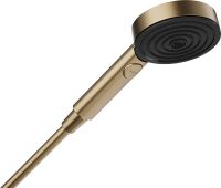 Vorschau: Hansgrohe Pulsify Select S Handbrause 105 EcoSmart, 3jet Relaxation, brushed bronze, 24111140