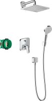 Vorschau: Hansgrohe Crometta E Duschsystem Unterputz 240 1jet mit Einhebelmischer, chrom