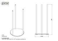 Vorschau: Giese Gifix 21 Ersatzrollenhalter für drei Rollen, Standmodell, weiß/schwarz matt