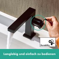 Vorschau: Hansgrohe Tecturis E Waschtischarmatur 110 Fine CoolStart wassersparend+, Push-Open, schwarz matt