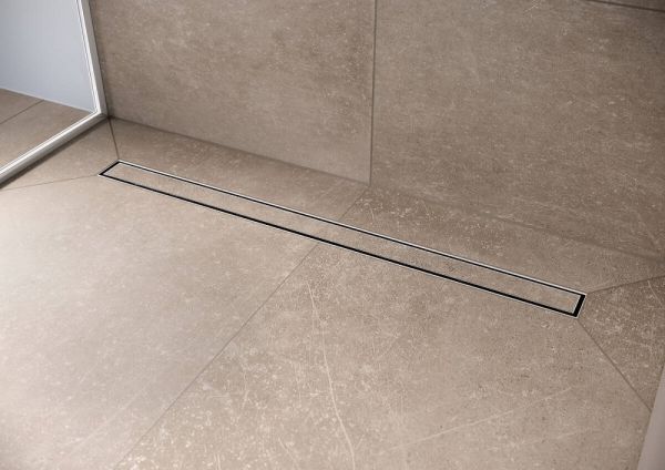 Hansgrohe RainDrain Compact Komplettset Duschrinne befliesbar für flache Installation, 90cm 56169000