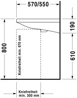 Vorschau: Duravit DuraStyle Waschtisch 65x57cm, mit 1 Hahnloch, mit Überlauf, WonderGliss, weiß 23296500001