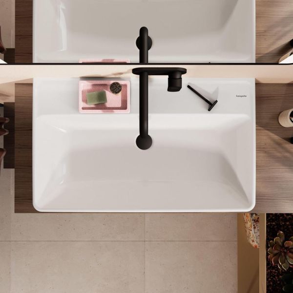 hansgrohe Xanuia Q Aufsatzbecken 80x48cm Unterseite geschliffen mit Überlauf ohne Hahnloch weiß 60251450
