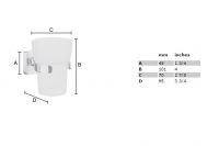 Vorschau: Smedbo Ice Zahnputzbecherhalter mit satiniertem Glas, chrom