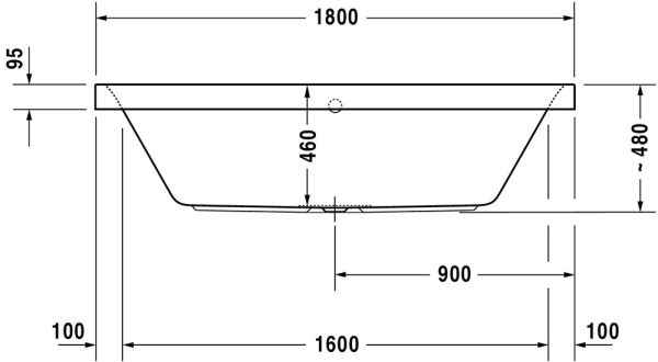 Duravit Happy D.2 Badewanne 180x80cm, weiß