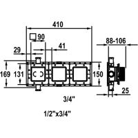 Vorschau: KWC Homebox Unterputzeinheit 2 Verbraucher 39.006.261.931