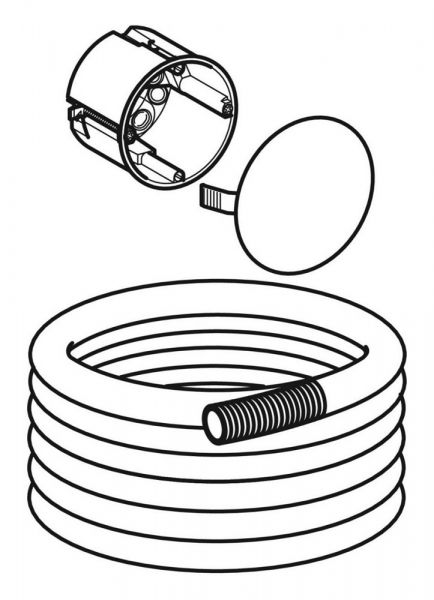 Geberit Rohbauset für WC-Steuerung mit mechanischer Spülauslösung, Taster