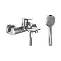 Laufen Cityplus Einhand-Wannenmischer mit Brausegarnitur, chrom HF505360100600