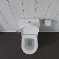 Vorschau: Duravit ME by Starck Stand-WC für Spülkasten, Tiefspüler, Abgang waagerecht/senkrecht, weiß 2170090000