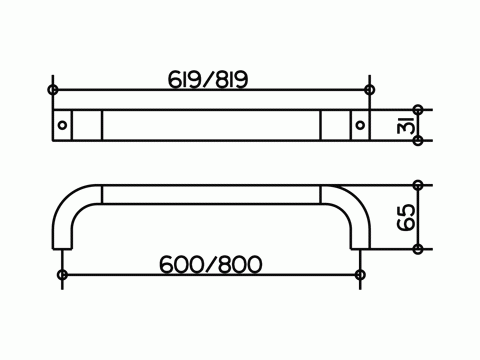 Keuco Edition 300 Badetuchhalter 60cm, chrom