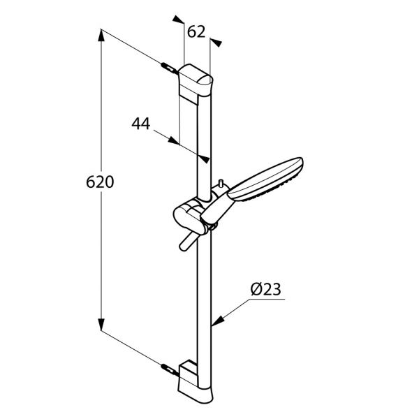 Kludi Freshline Brause-Set 60cm mit 3 Strahlarten, chrom