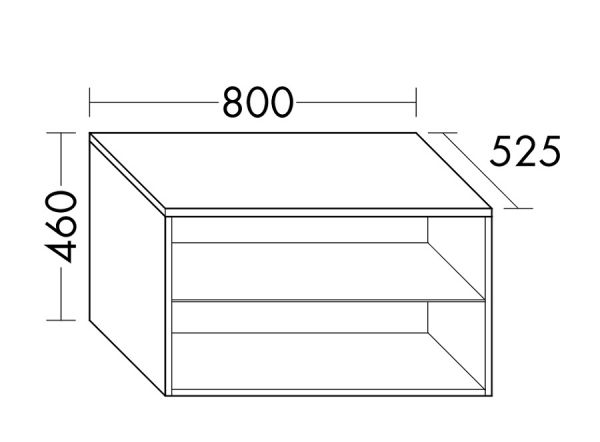 Burgbad Cube Regal, wandhängend, 80x52,5cm