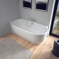 Duravit Luv Eck-Badewanne oval 185x95cm, Ecke links, weiß