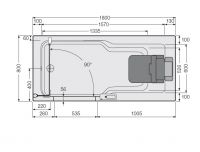 Vorschau: Artweger Artlift mit Vorrüstsatz, Duschbadewanne mit Wannentür 180x80cm, weiß links_1