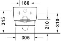 Vorschau: Duravit Balcoon Wand-WC 37x54cm, spülrandlos, DuraShield, weiß