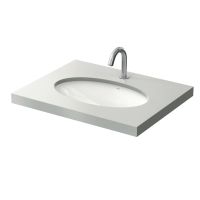 TOTO WU Unterbauwaschtisch oval, 59x38cm, weiß CeFiONtect