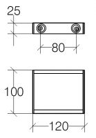 Vorschau: lineabeta SKUARA Halter 120x100mm, chrom