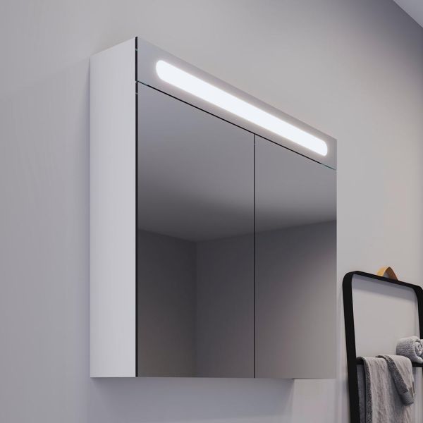 Duravit No.1 Spiegelschrank 80x70cm, mit LED-Beleuchtung und 2 Türen N17921000000000