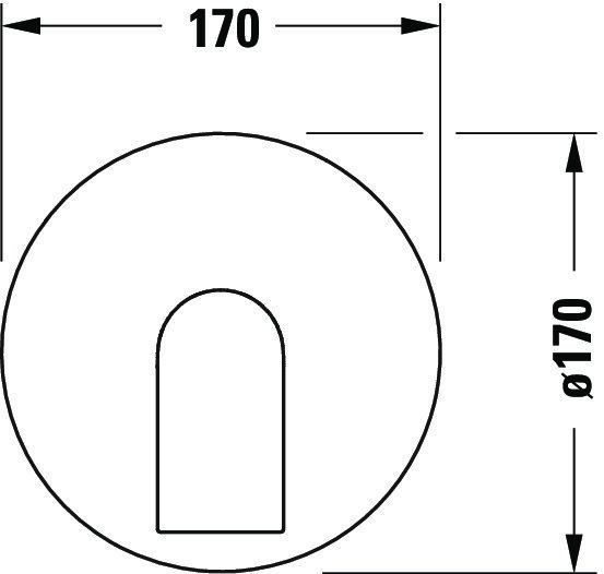 Duravit Tulum Einhebel-Brausemischer Unterputz, chrom, TU4210010010, techn. Zeichnung