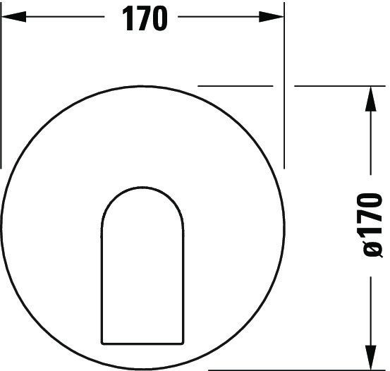 Duravit Tulum Einhebel-Brausemischer Unterputz, chrom, TU4210010010, techn. Zeichnung
