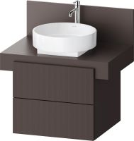 Vorschau: Duravit Balcoon Set Aufsatzbecken mit Unterschrank 80cm, schieferbraun matt