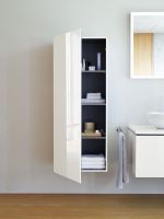 Vorschau: Duravit L-Cube Halbhochschrank 50x132x36,3cm mit 1 Tür, Türanschlag rechts weiß matt LC1179R1818