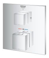Vorschau: Grohe Grohtherm Cube Thermostat- Brausebatterie mit integrierter 2-Wege-Umstellung