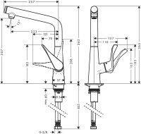 Vorschau: Hansgrohe Metris Select M71 Küchenarmatur 320, Eco, chrom 14785000