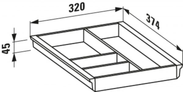 Laufen Space VAL Ordnungssystem für Waschtischunterbauten für Schubladen und Trolley, 32x37,4cm_1
