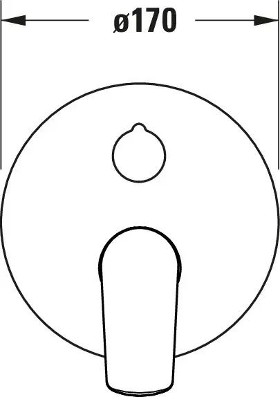 Duravit No.1 Einhebel-Wannenmischer Unterputz, chrom