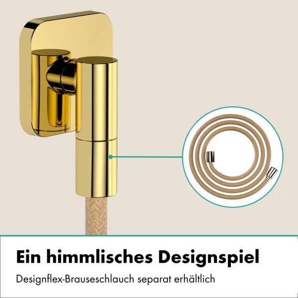 hansgrohe FixFit Fine Q Wandanschluss mit Rückflussverhinderer, polished gold optic