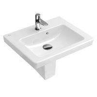 Villeroy&Boch Subway 2.0 Handwaschbecken, 50x40cm, 1 Hahnloch, mit Überlauf