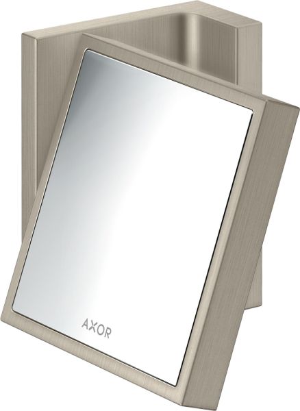 Axor Universal Rectangular Rasierspiegel, 1,7-fache Vergrößerung, neigbar, brushed nickel 42649820