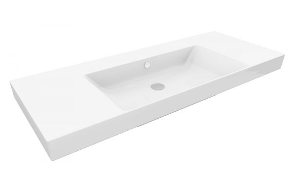 Catalano Zero UP 125 Waschtisch, mit Überlauf, 125x50cm, weiß CATAglaze+ 125ZEUP